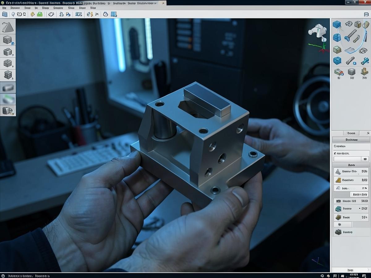 3D-Konstruktion einer Vorrichtung in CAD-Software